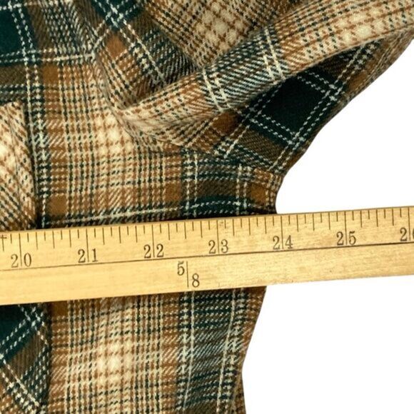 Pendleton Vintage Flannel Jacket Shirt Sz L 1960's Plaid Wool Sport Coat Shacket - Picture 8 of 16